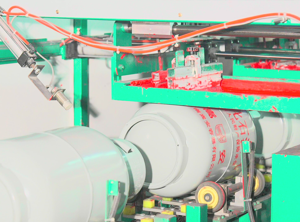 Automatic LPG Cylinder Silk Printing Machine