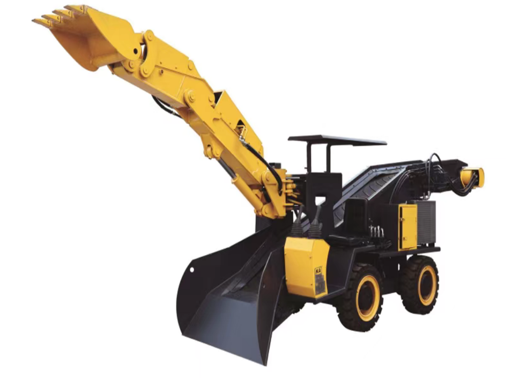 Tire-driven excavator loader
